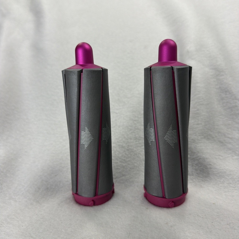 DYSON Air Wrap Hot Pink and Gunmetal Barrel Attachments